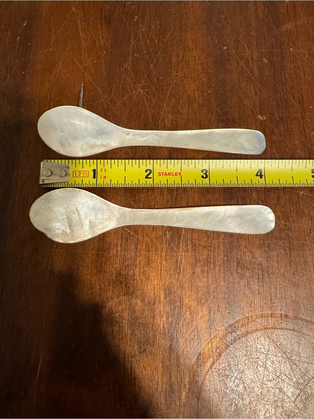 Mother of Pearl Caviar Spoons, Set of Two